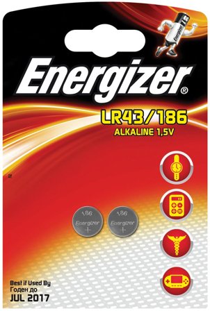 ENERGIZER Miniature 186 batteri - 2 x LR43 - Alkalisk