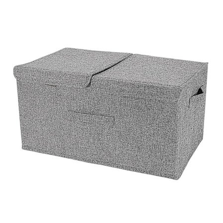 Opbevaringsboks, sammenklappelig stofopbevaringsboks med låg, organizer til legetøj/tøj/hjem/kontor eller mere