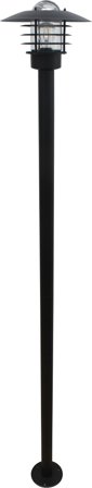 Gelia Hållö Stolpearmatur svart, 2 m, E27, Belysning