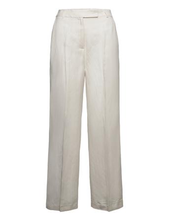 Slkimina Pants Trousers Linen Trousers Hvit Soaked In Luxury*Betinget Tilbud