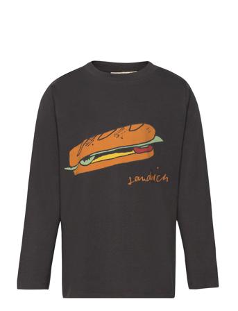 Sgji Sandwich Ls Tee T-shirts Long-sleeved T-shirts Grå Soft Gallery*Betinget Tilbud