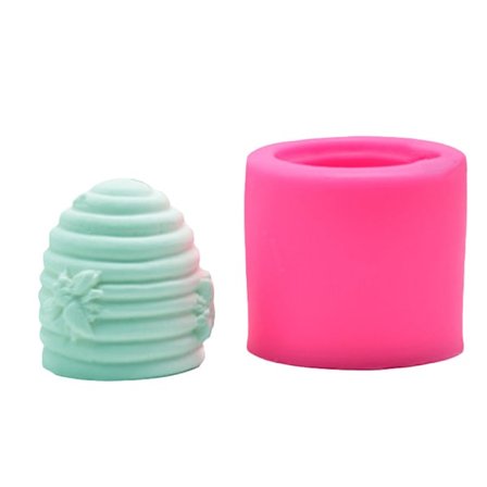 1 x 3D Bi-silikoneform til stearinlys, håndværk (bi)