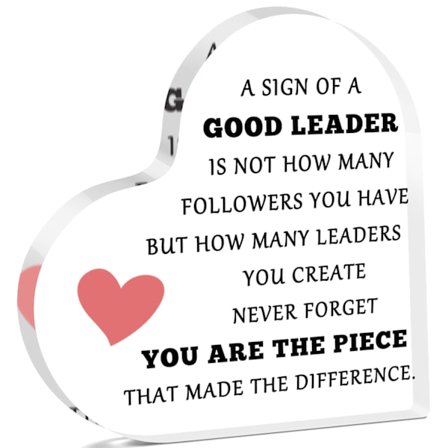 Tackgåva till teamledare chef mentor kontorsinredning akrylplakett för handledare kontor chef kvinna chef som slutar arbetsgåvor för pensionering