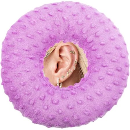 Öronhåltagningskudde med hål - Mjuk munkkudde för sidosovare | Smärtlindring & Skyddande