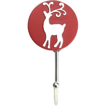 Festlig Eldstad Badrum Dörrmonterad Krans Limmad Strumpbyxa Nycklar Hyllor Julkappa Hatt Mönster Rensa Rensa Handduk för Elk Hook Key Plants, Entré