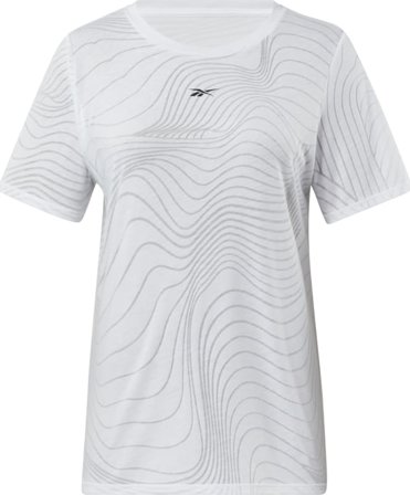 Reebok Women's Burnout Tee Women Short sleeved fitness sweater White M