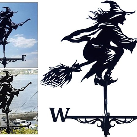 Dekorativ vindfløj, vejrhane, havepæl, havepæl,