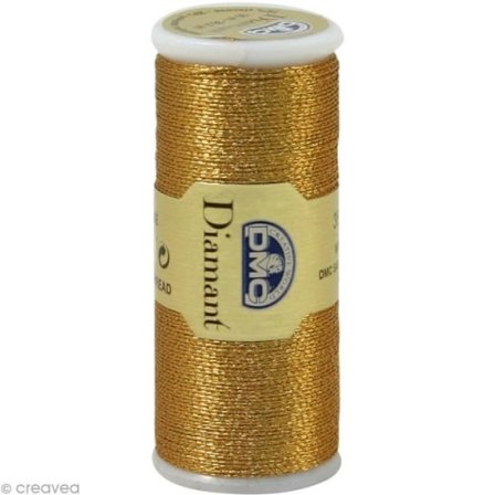 Broderigarn - DMC - Diamant - Metallguld - 35 m - Viskos och metalliserad polyester