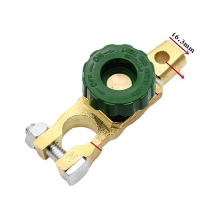 Universal batteridiskontaktbryter med grønn knapp