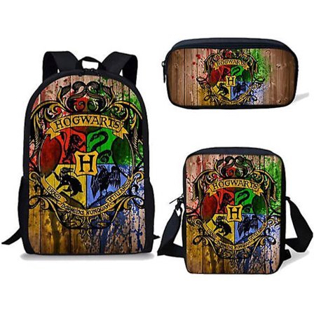 Harry Potter Primary And Secondary School Theme School Bag 3-piece Set Computer Bag Messenger Bag Pencil Case
