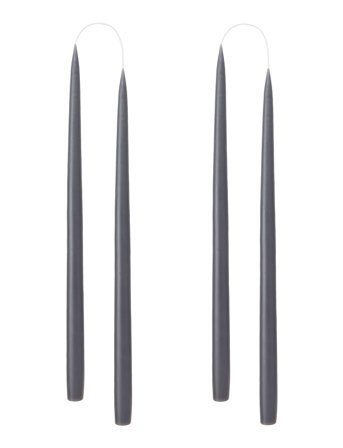 Hand Dipped Candles, 4 Pack Grey Kunstindustrien