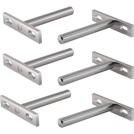 6-delt - Metallbrakett - 3-tommers - Skjult feste