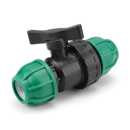 PE-rörkoppling Kulventiler, 25mm Rörkoppling Dubbelmutter Kulventil, Lämplig för Simbassänger och Jordbruksbevattning-FD-