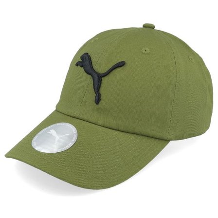 Puma - Grön unconstructed Keps - Essential Cat Logo Cap Green Dad Cap @ Hatstore