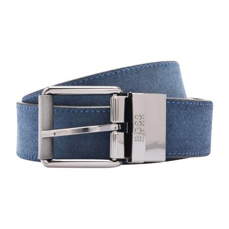 Hugo Boss Orroll Reversible Leather Bælte Blå, Herre Bælter, Størrelse: ONE Size