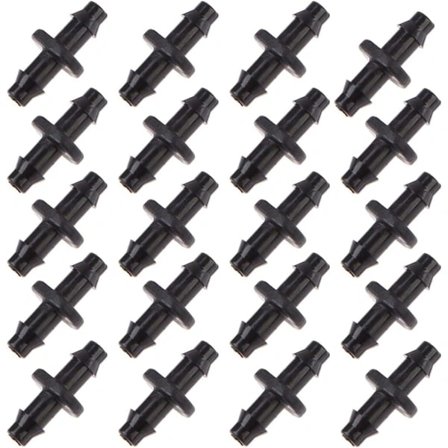 100 stycken (Dubbel Barb-koppling) Gräsmatta Bevattning 4/7mm Koppling_tfrf