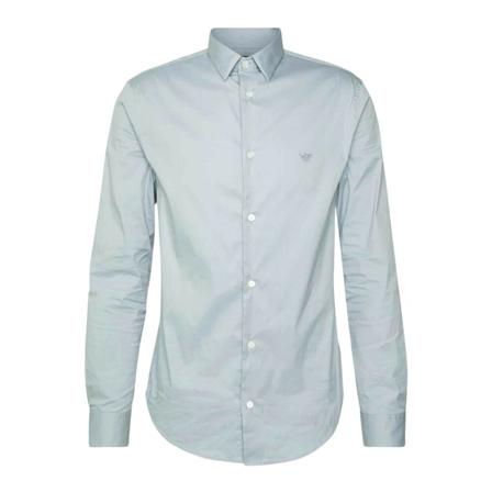 Emporio Armani Casual Shirts , Blauw , Heren , Maat: S