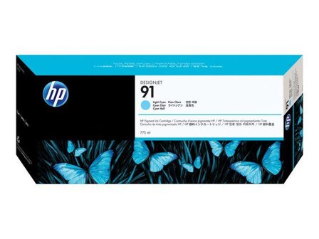 HP 91 - lys cyan - original - DesignJet - blekkpatron