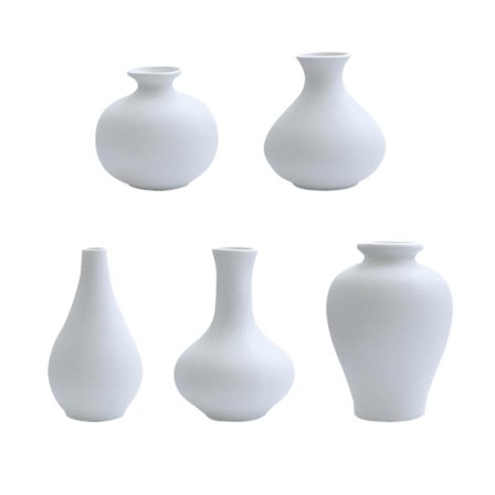 5 st Vas med Blommor Heminredning Modern Farmhouse Rund Vas