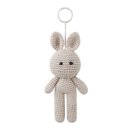 Tecknad virkat hängsmycke Söt virkad kaninform stoppad leksak bil nyckelring väska Julfödelsedagspresent till pojke flickor