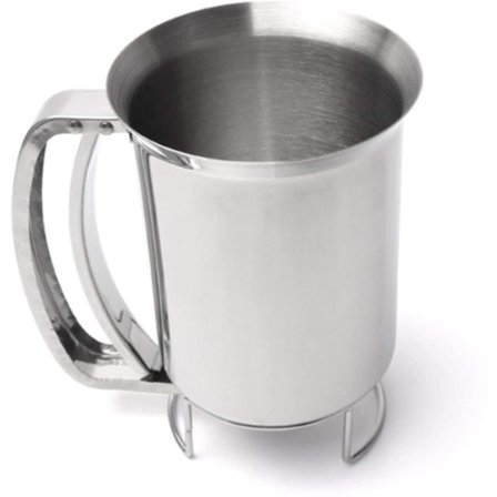 Profesjonell pannekakebatteridispanser i rustfritt stål, perfekt for baking