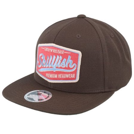 Skillfish - Brun snapback Keps - Premium Fishing Classic Dark Brown Snapback @ Hatstore