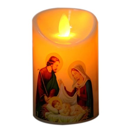 Kristus Candle Light Flameless romantisk middag Candlelight dekoration