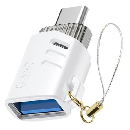 OTG USB-adapter - XO - USB-kvinna till USB-C-hane - Kompakt - Snabb dataöverföring - Vit
