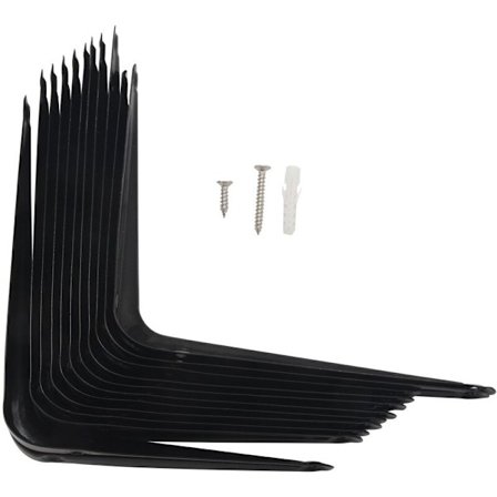 20-pack hyllkonsoler, kraftiga svarta metallkonsoler för flytande hyllor, järn L-konsol, J-konsol, hörnfäste