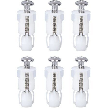 WC-istuimen saranoiden kiinnitystarvikkeet 6 kpl, WC-kannen laajennusruuvit, WC-kannen kiinnityssarja, WC-kannen laajennus