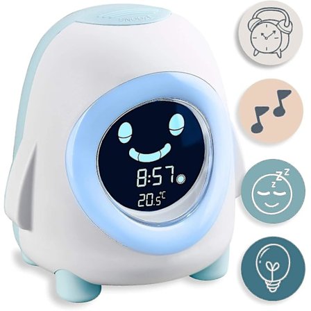 Pino Lasten Herätyskello Yövalolla ja Musiikkivalaistuksella