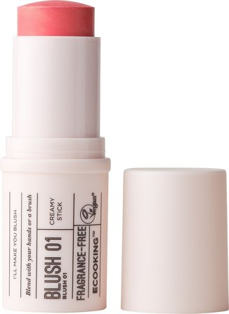 ECOOKING Blush 01 Peach/Koral med Gyldent Glitter, Makeup, Ansigt, Blush