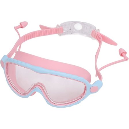 Svømmebriller til børn, Anti-dug svømmebriller med ørepropper til drenge og piger i alderen 3-14 år