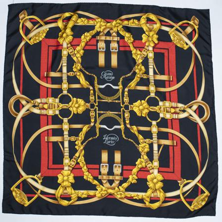 Hermès Vintage, Pre-owned Scarf Zwart, Dames, Maat:ONE Size