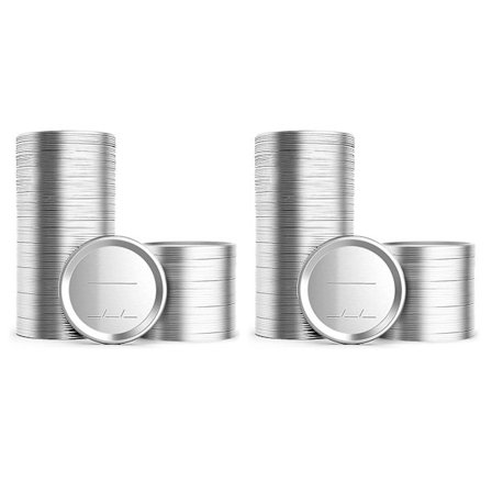 200 st 70 mm runda släta lock, burkdelade metallburklock, F