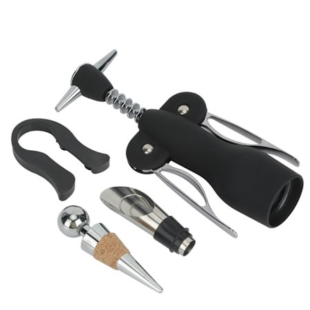 Ruostumattomasta teräksestä valmistettu korkkiruuvi Viinipullonavaaja Korkki Viinivarusteet Sarja Keittiöväline