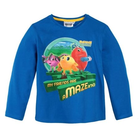 T-shirt blå, långärmad - Pac-Man