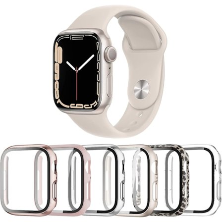 6-pack skal för Apple Watch Series SE/6/5/4 40mm med skärmskydd 6-Pack 1 40mm 6-Pack 1