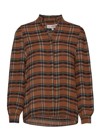Kristina Ls Shirt Brown A-View