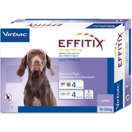 Effitix Spot-On Soluzione 24 Pipette 2,20ml 134mg+1.200mg Cani Da