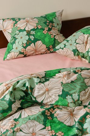 Jotex - Bold Putetrekk 50x60 Cm Grønn/multi - FIORI - Kjøp Putevar hos Jotex