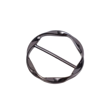 Hjørnekant Midje Knotted Brosjer Hijab Silke Skjerf Ring Clip