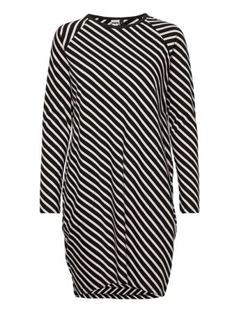 Stripe Tunic Polvipituinen Mekko Musta Papu