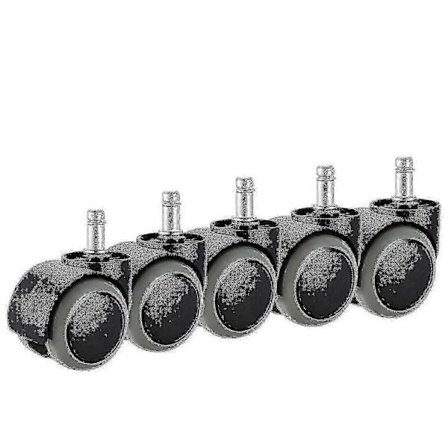 Ersättningshjul för IKEA kontorsstolar 5-pack 10mm x 22mm Tyst Rullande Hjulset Universal Kraftiga Svänghjul