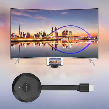 Trådløs skjermadapter/mottaker, 1080P støtte speiling av telefon/nettbrett/laptop til HDTV, støtter utvalgte Android- og enheter