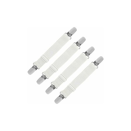 Elastisk monteret lagenstrækker, justerbar fastholderrem Fastene