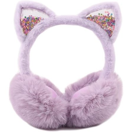 Søde Katteører Fluffy Ørevarmere Pludsede Foldbare Ørevarmere Børn Vinter Ørevarmere Piger Drenge Koldt Vejr Ørevarmer, Overraskelse Jul, 