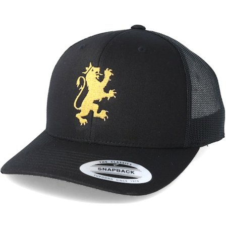 Lions - Svart trucker Caps - Standing Logo Black/Gold Trucker @ Hatstore