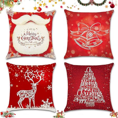 4 kpl joulu tyynynpäälliset, joulu tyynyliina tyyny, Christ