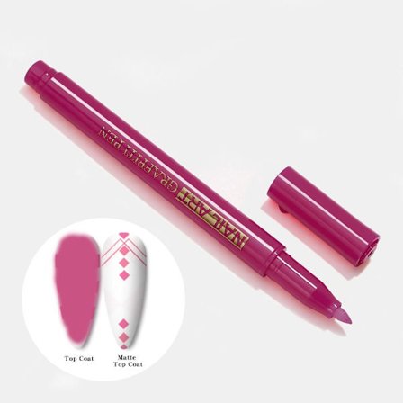 Nail Art Graffiti Penna Abstrakta linjer ROSA